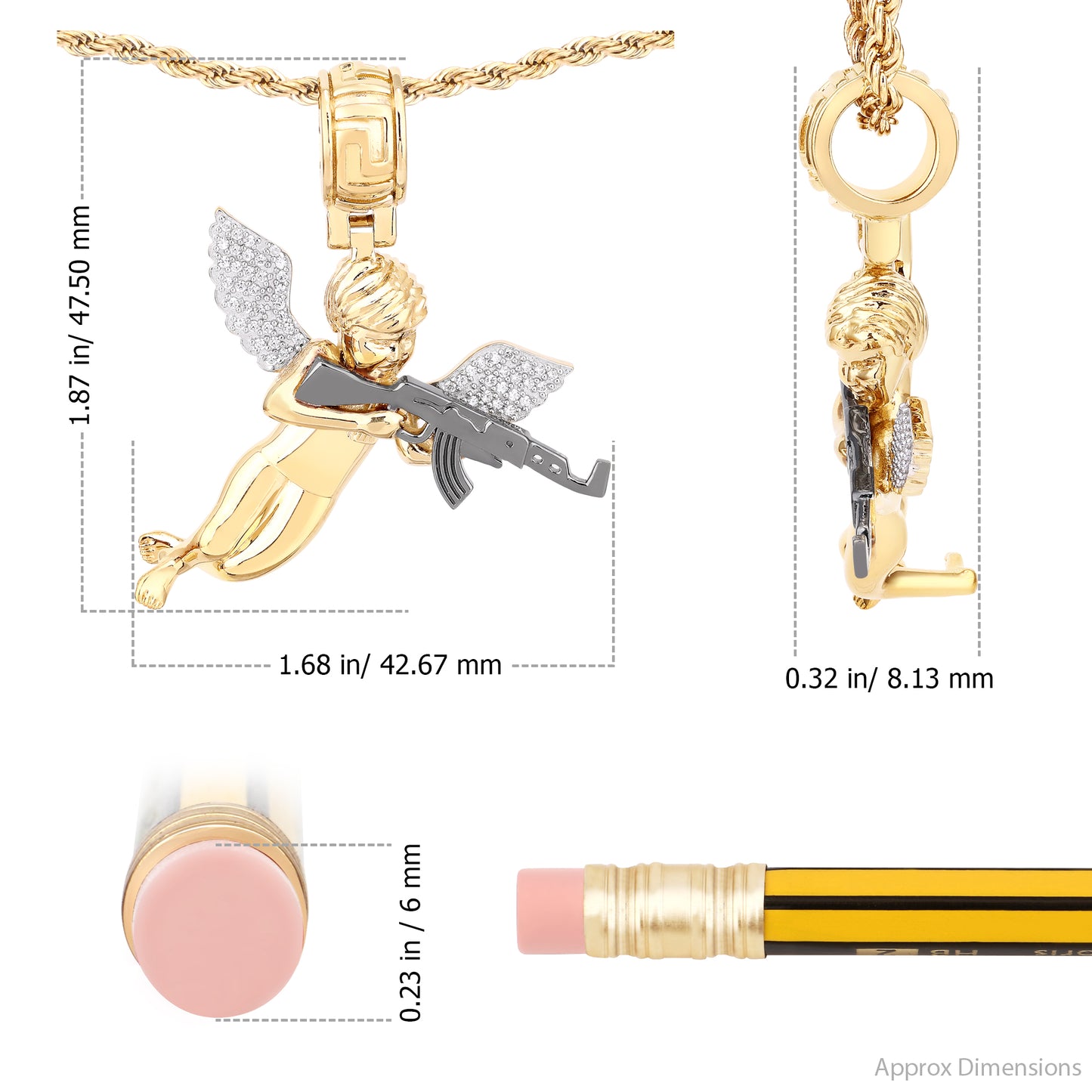 Shooting Angel Pendant