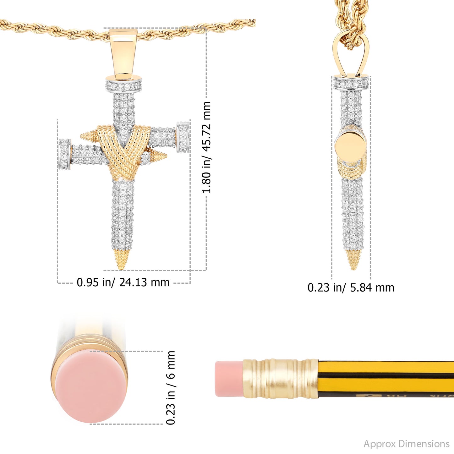 Nail Cross Pendant