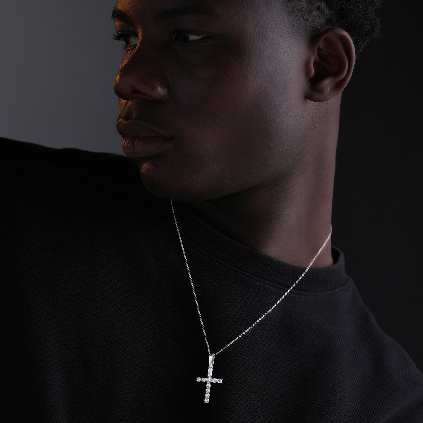 Single Row Cross Pendant