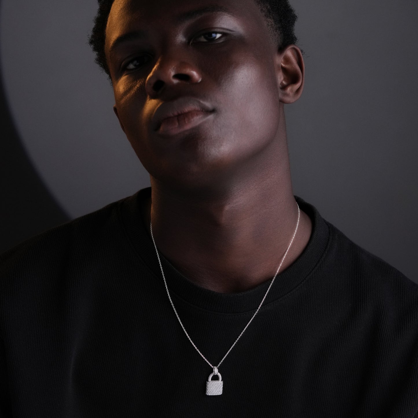 Pave Padlock Pendant