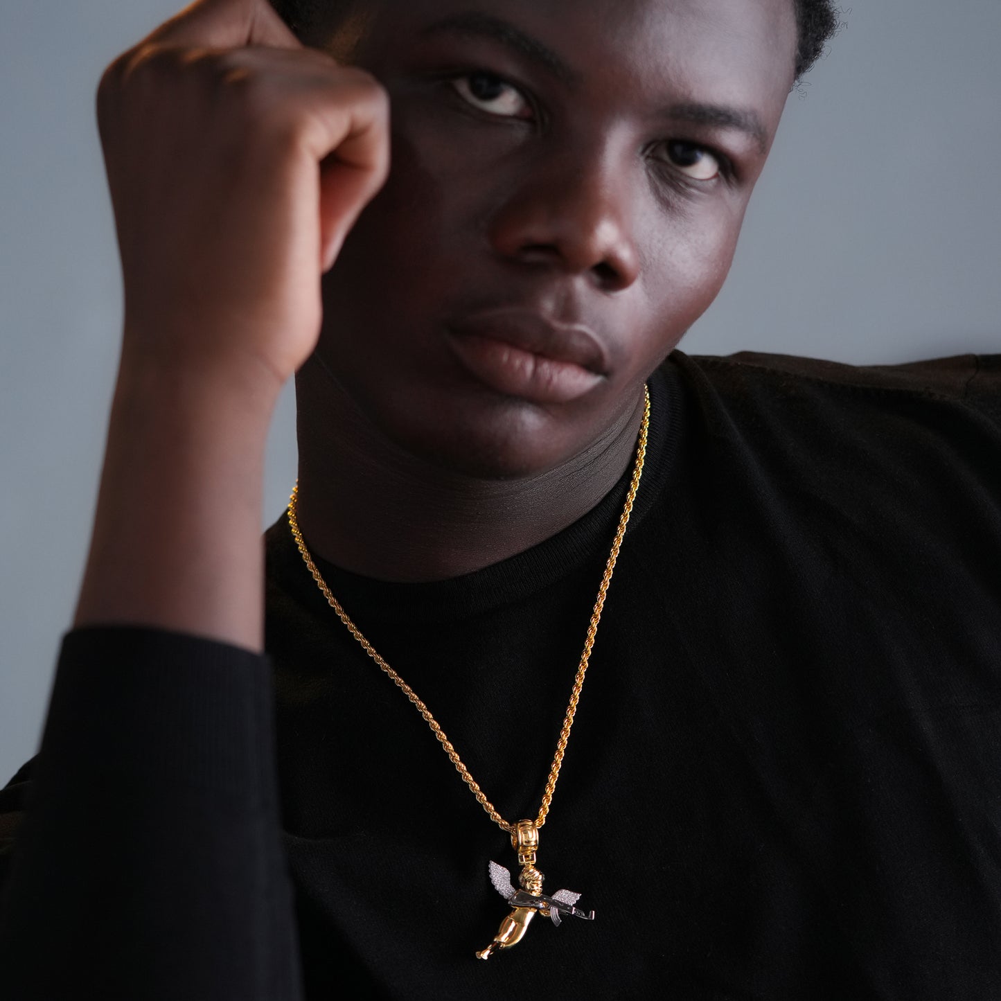 Angel Shooting Gun Pendant