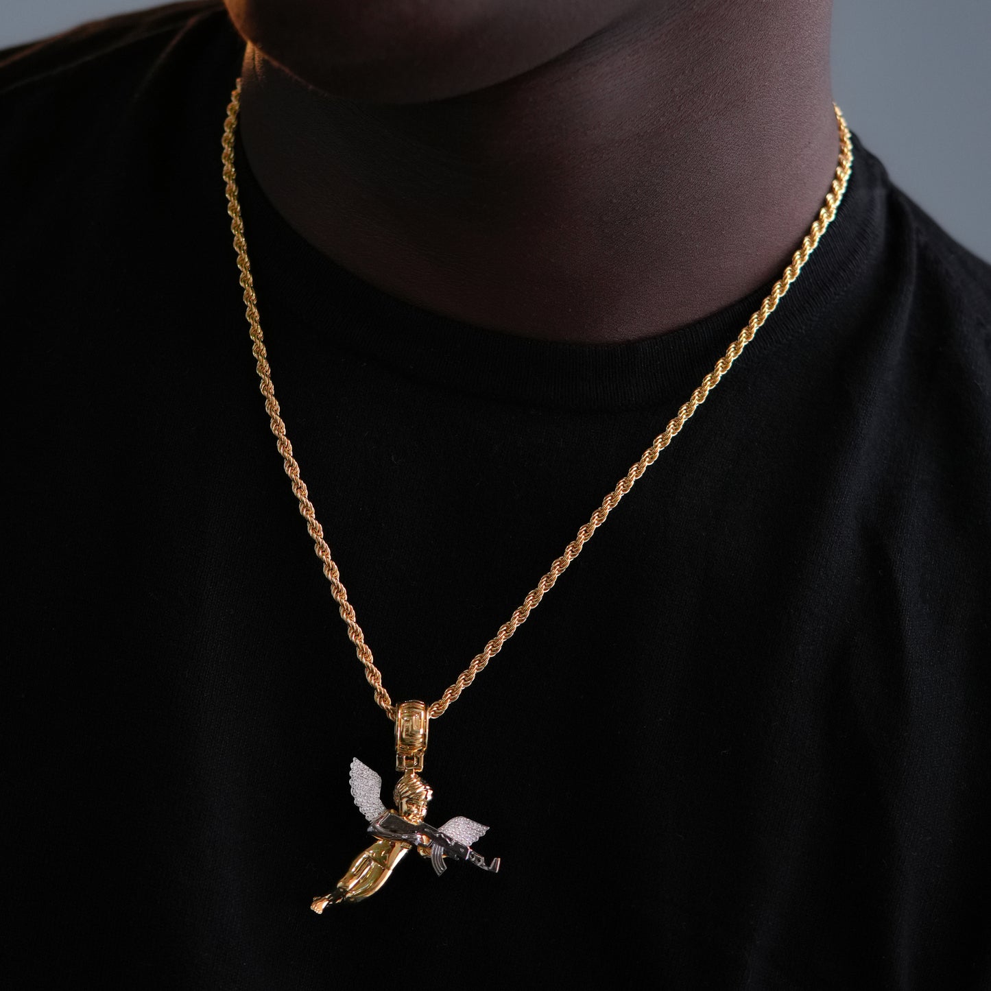 Angel Shooting Gun Pendant