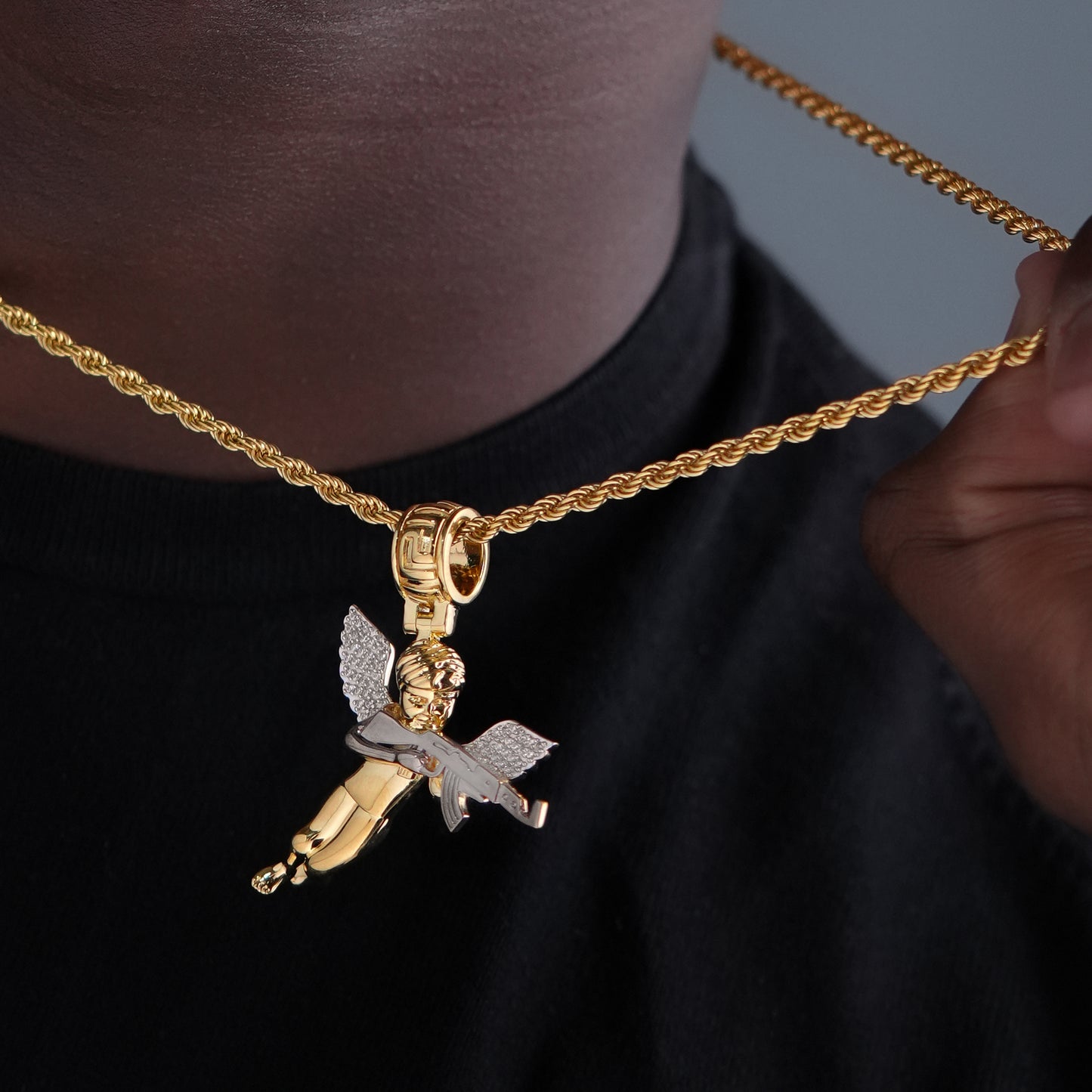 Angel Shooting Gun Pendant