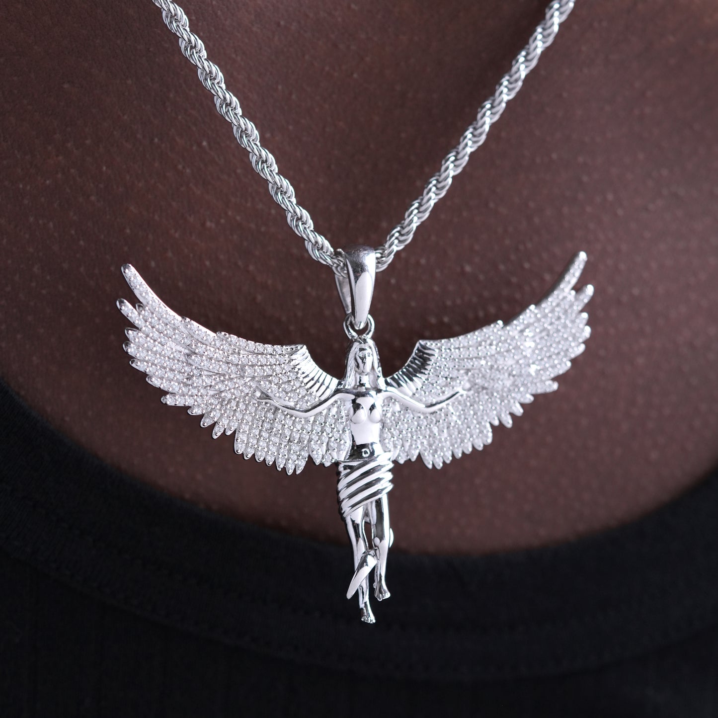 Soaring Angel Wings Pendant