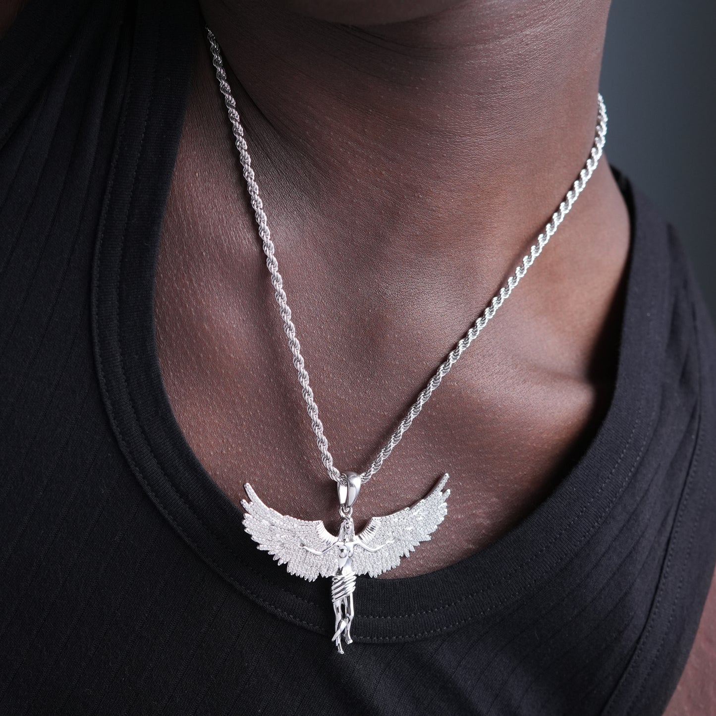 Soaring Angel Wings Pendant