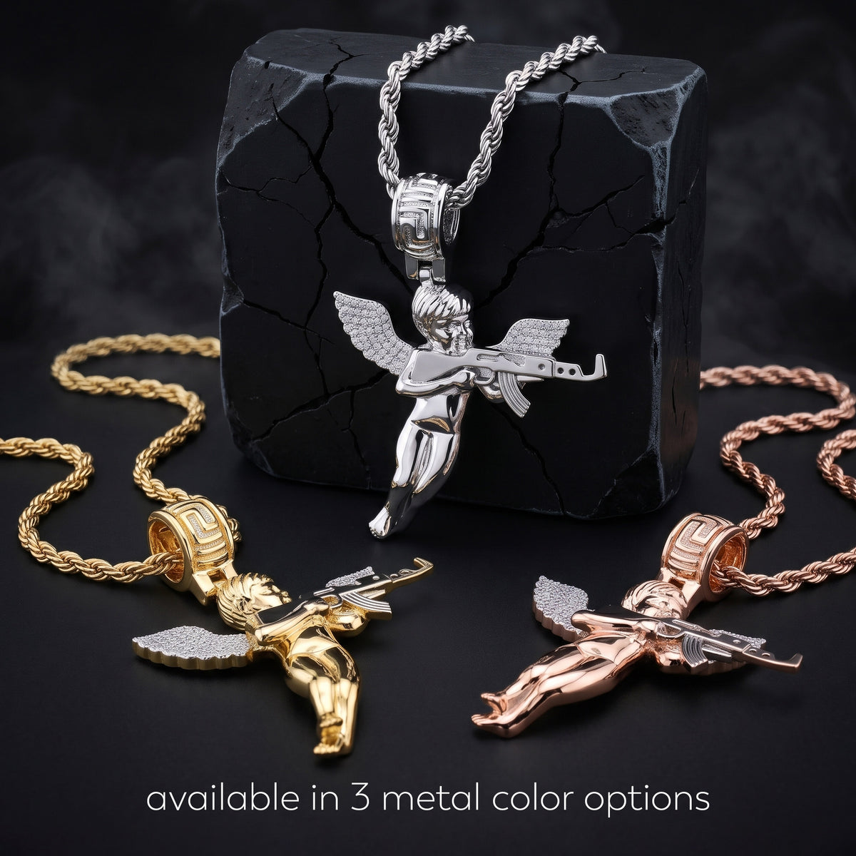 Angel Shooting Gun Pendant