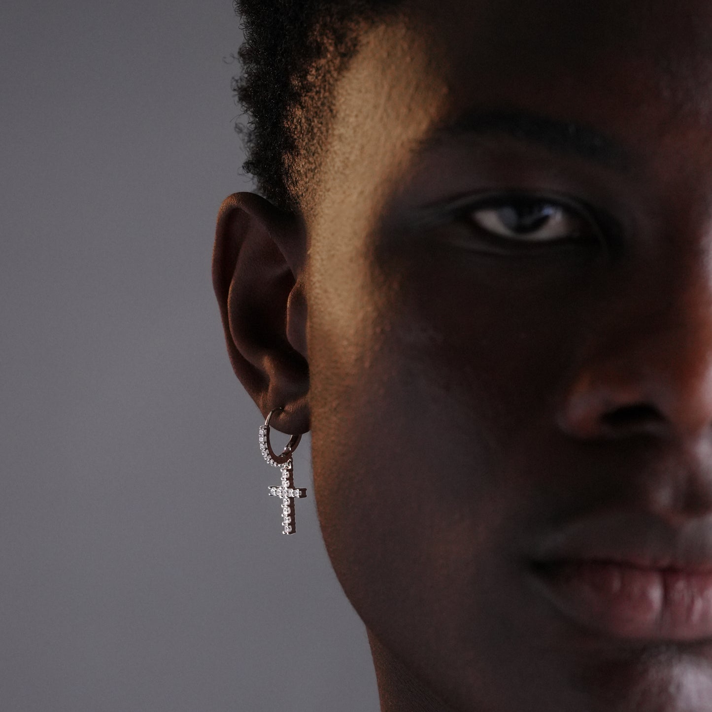 Single Row Cross Earrings