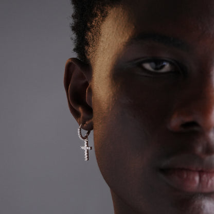 Single Row Cross Earrings