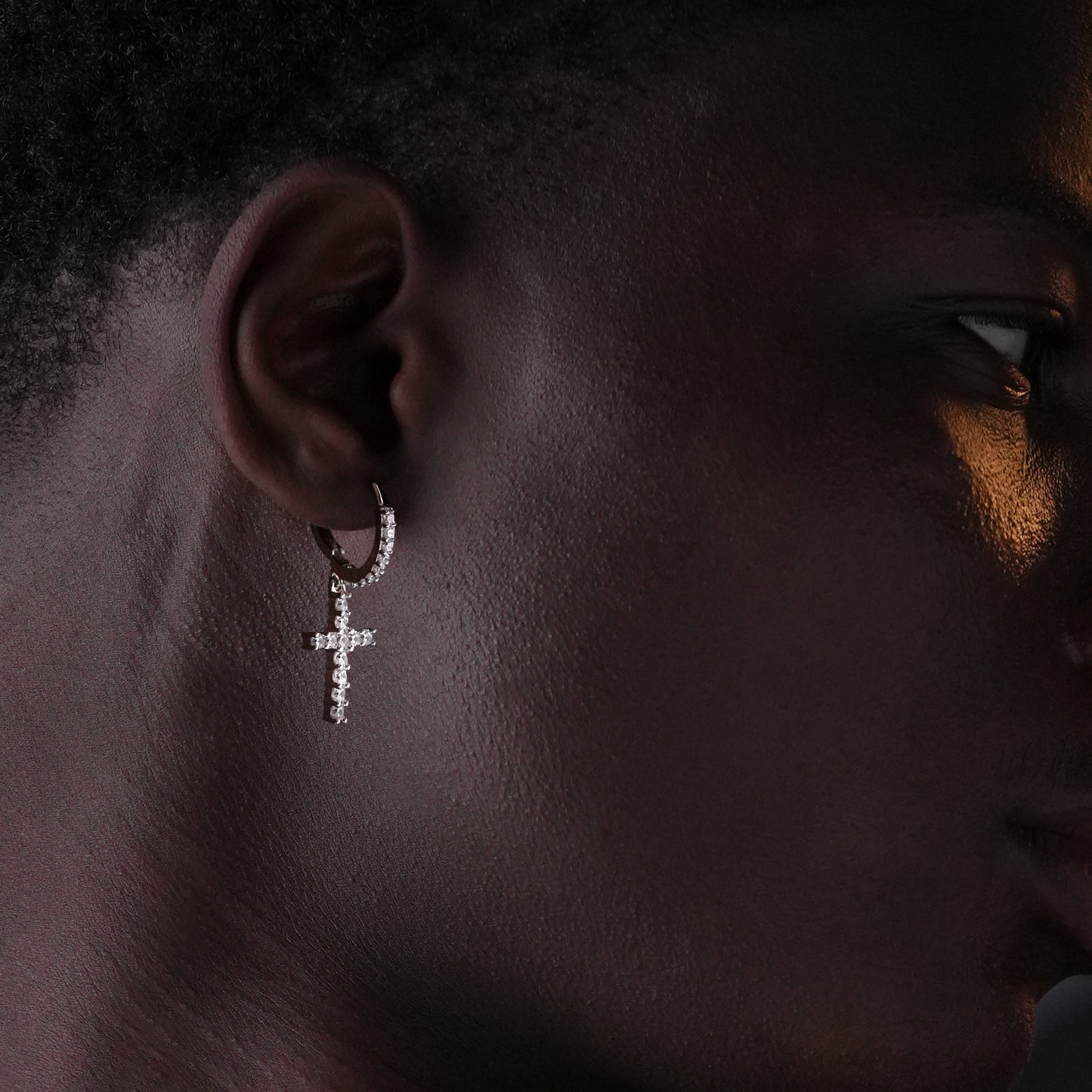 Single Row Cross Earrings