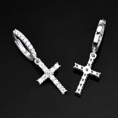 Single Row Cross Earrings