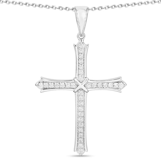 THREE ROW CROSS PENDANT