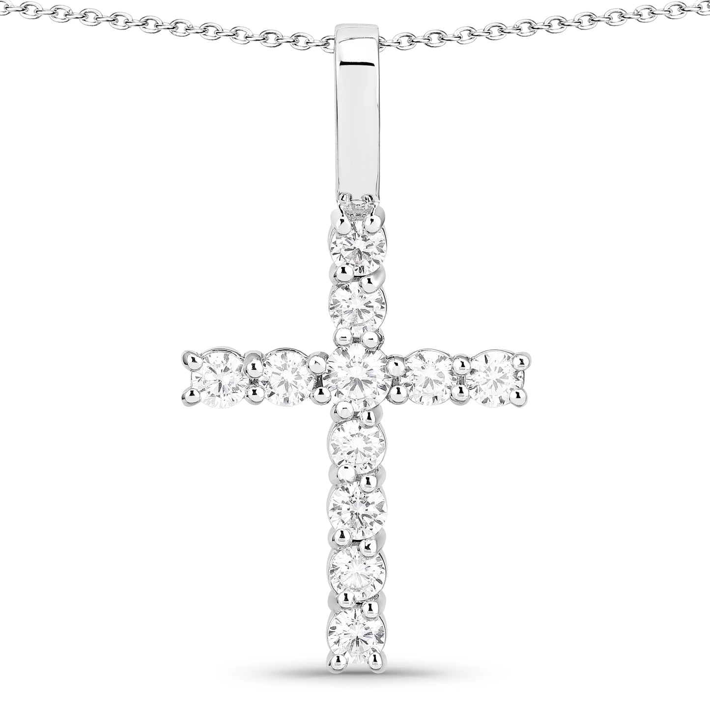 Single Row Cross Pendant