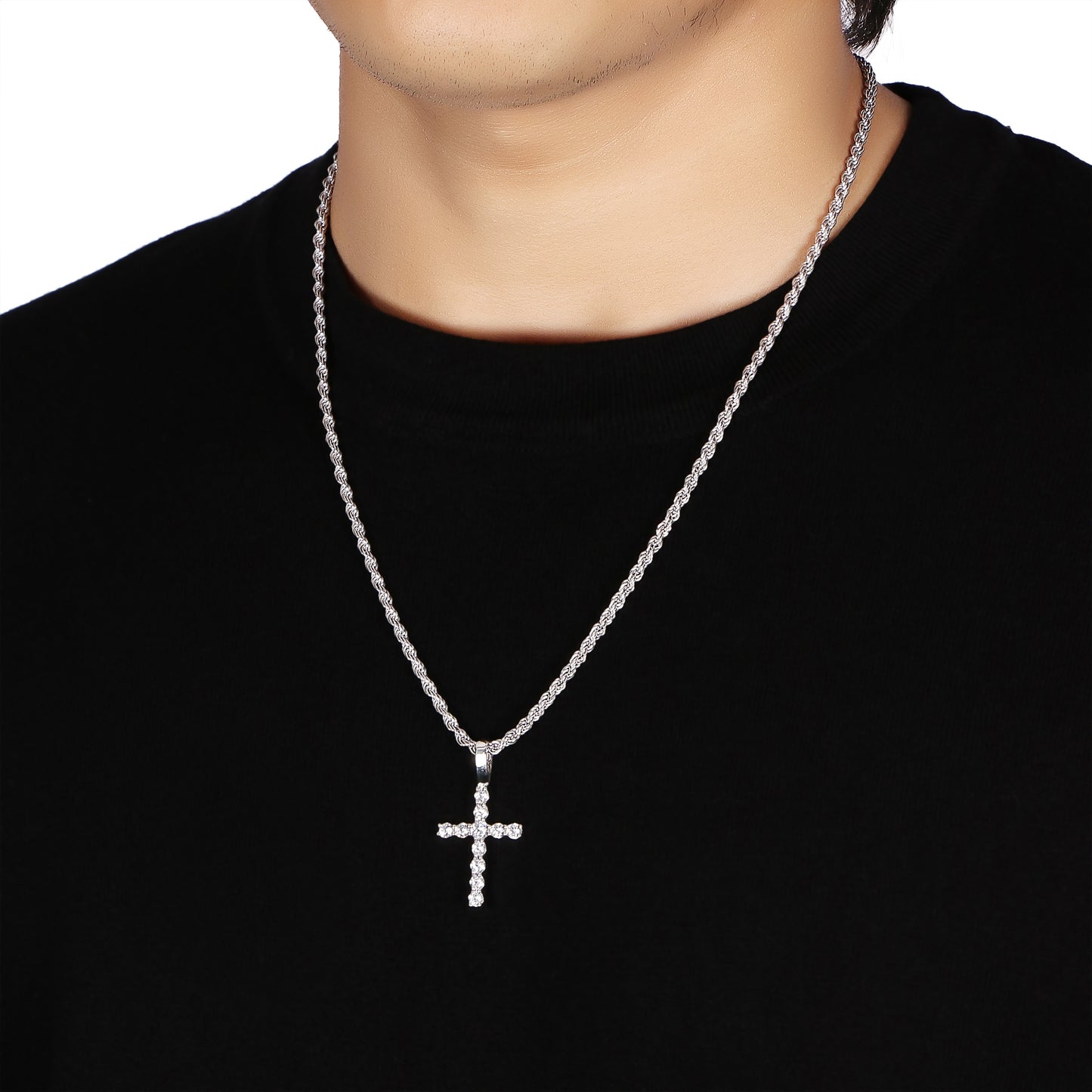 Single Row Cross Pendant