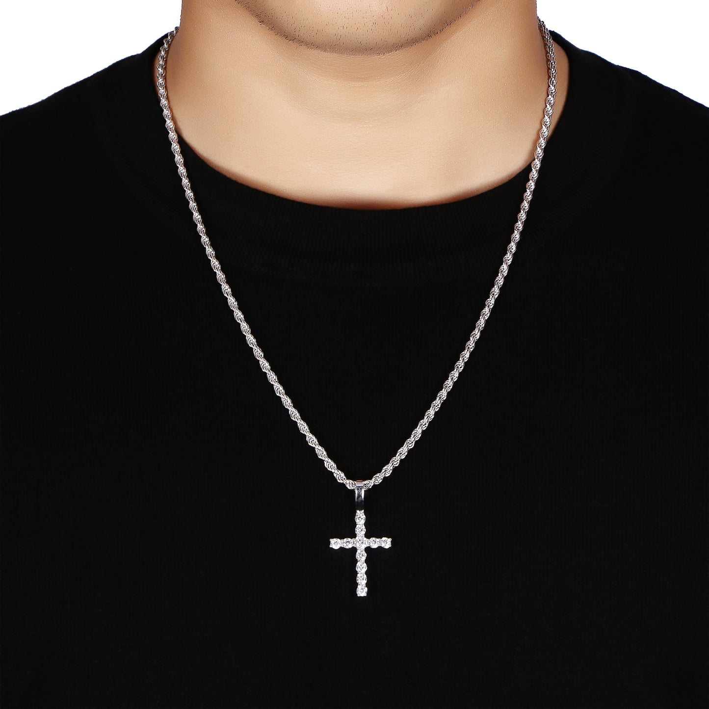 Single Row Cross Pendant
