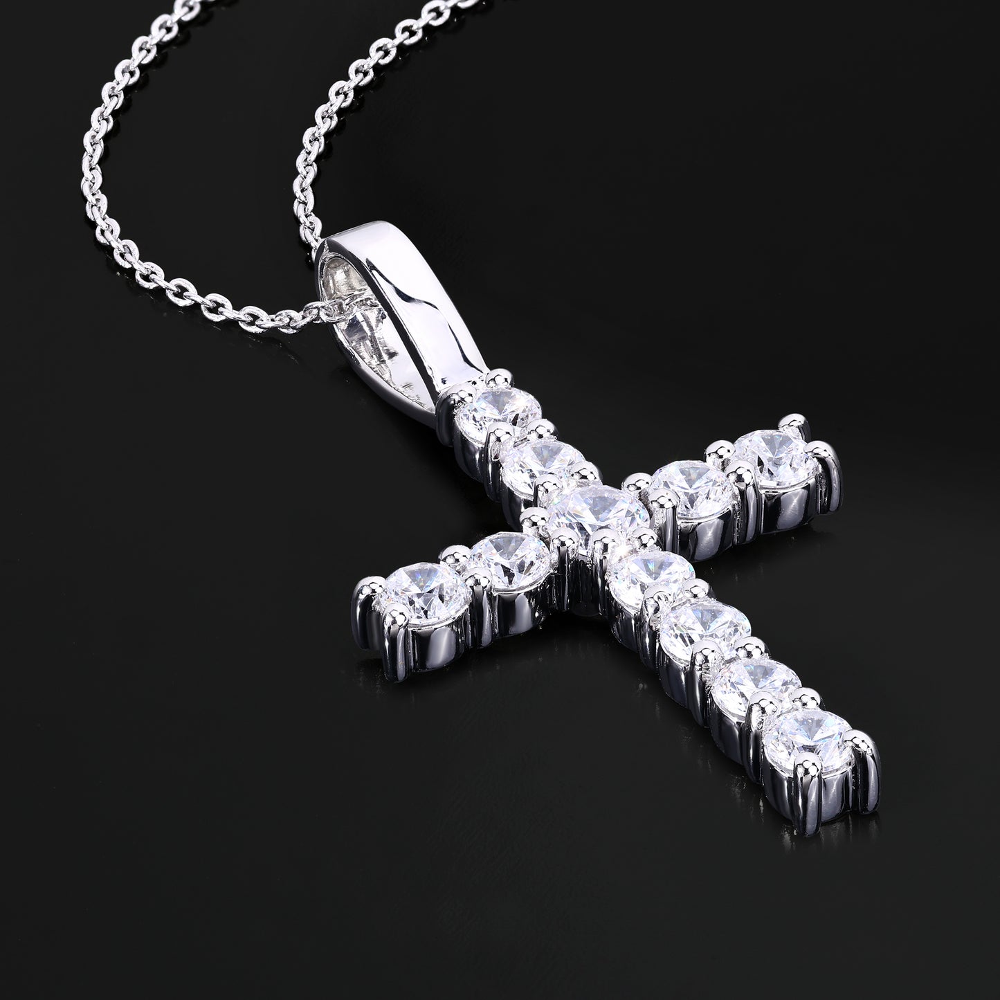 Single Row Cross Pendant