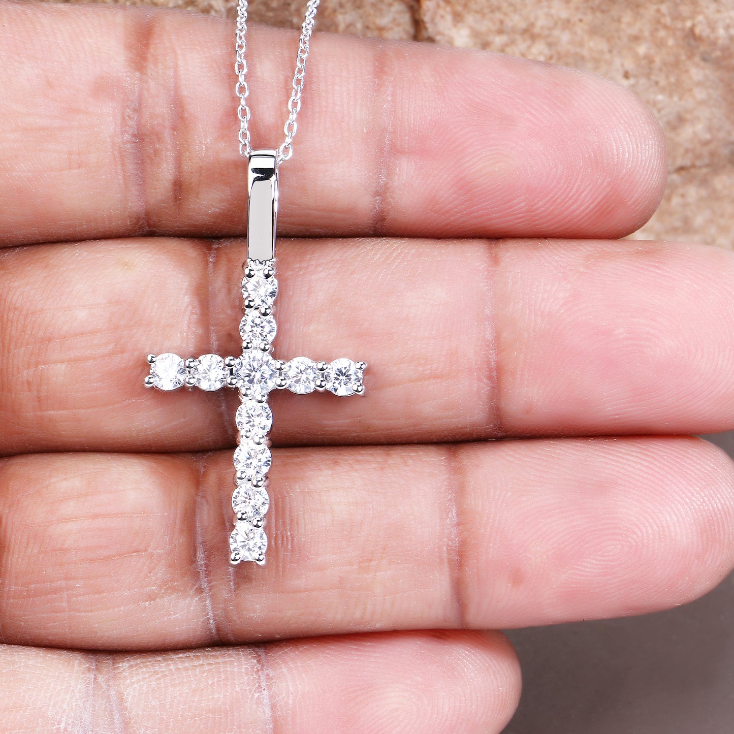 Single Row Cross Pendant
