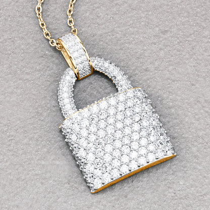 Pave Padlock Pendant