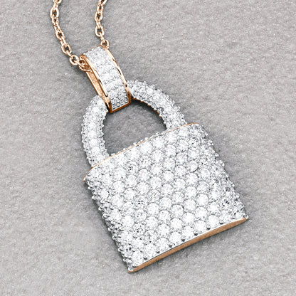 Pave Padlock Pendant