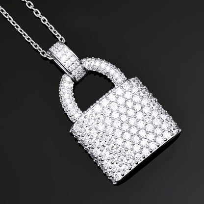 Pave Padlock Pendant