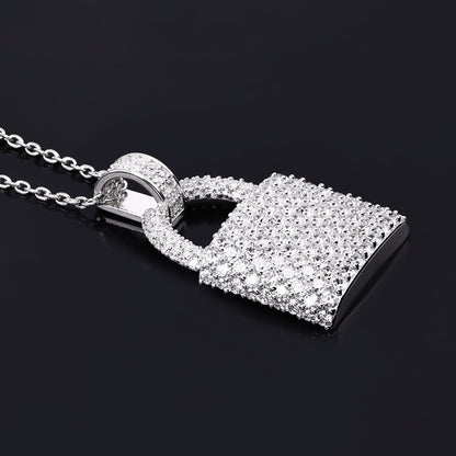 Pave Padlock Pendant