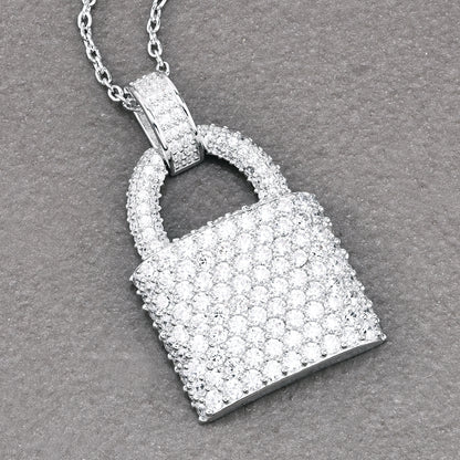 Pave Padlock Pendant