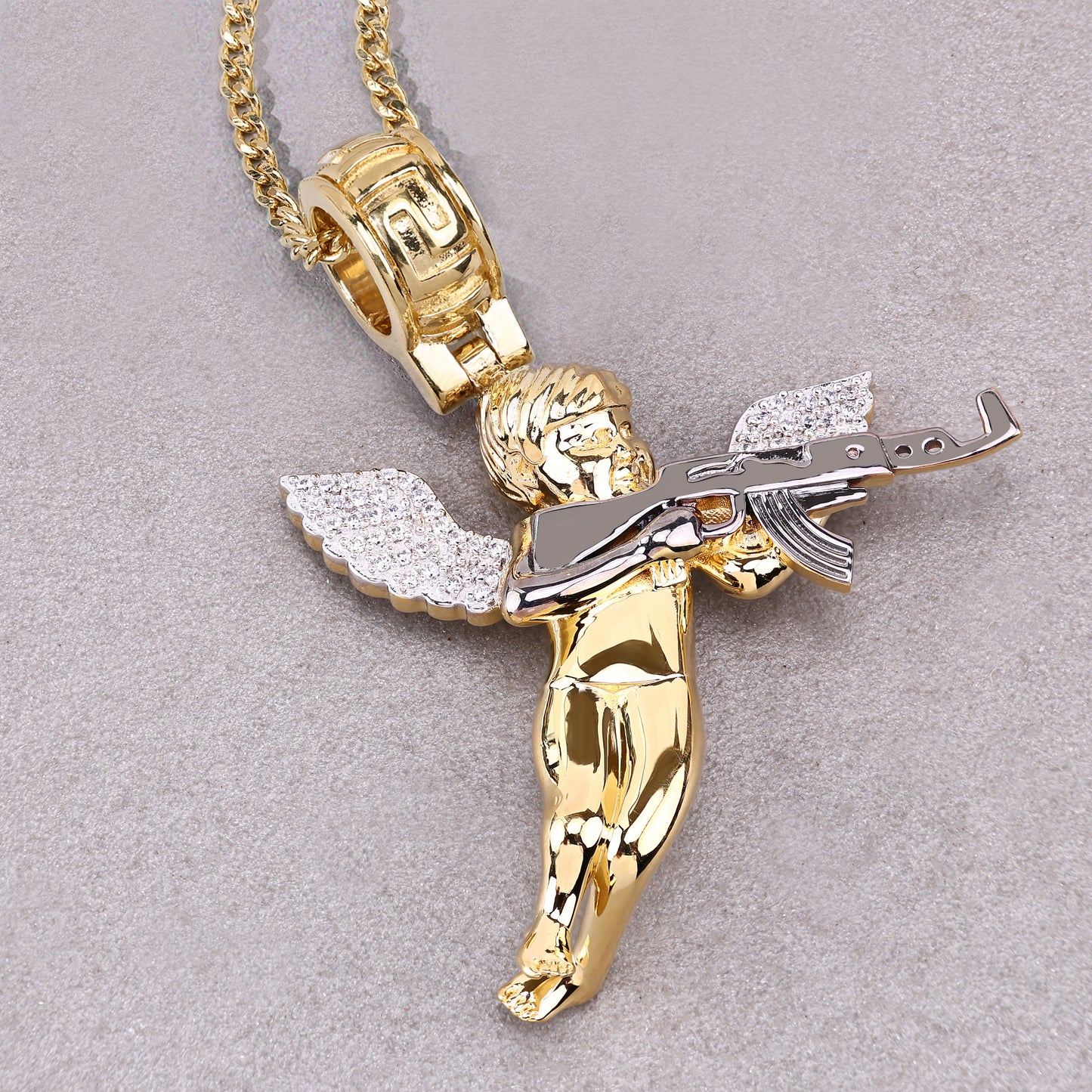Angel Shooting Gun Pendant