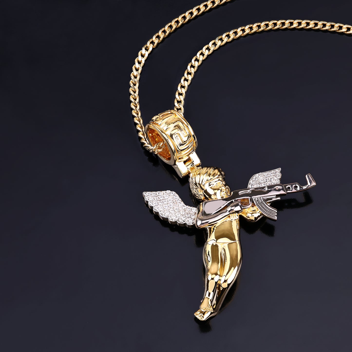 Angel Shooting Gun Pendant