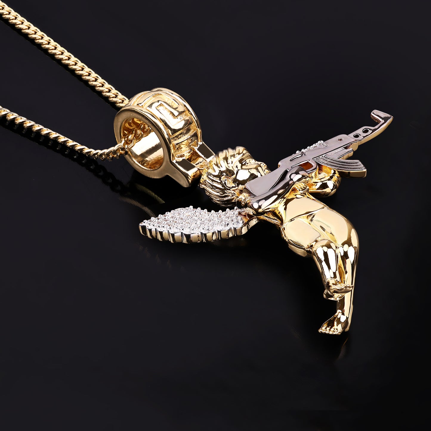 Angel Shooting Gun Pendant
