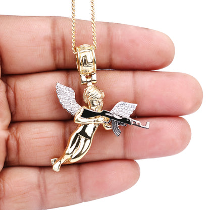 Angel Shooting Gun Pendant