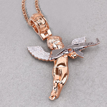 Angel Shooting Gun Pendant