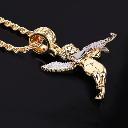 Angel Shooting Gun Pendant