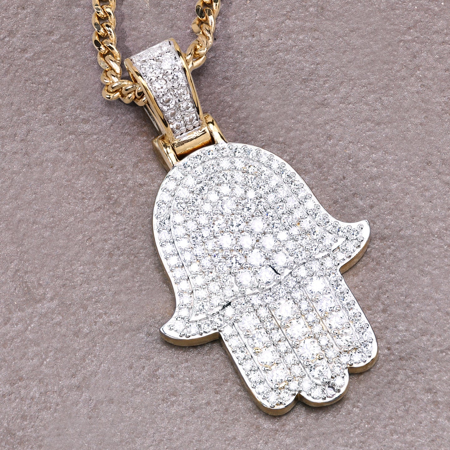 Layered Hamsa Hand Pendant