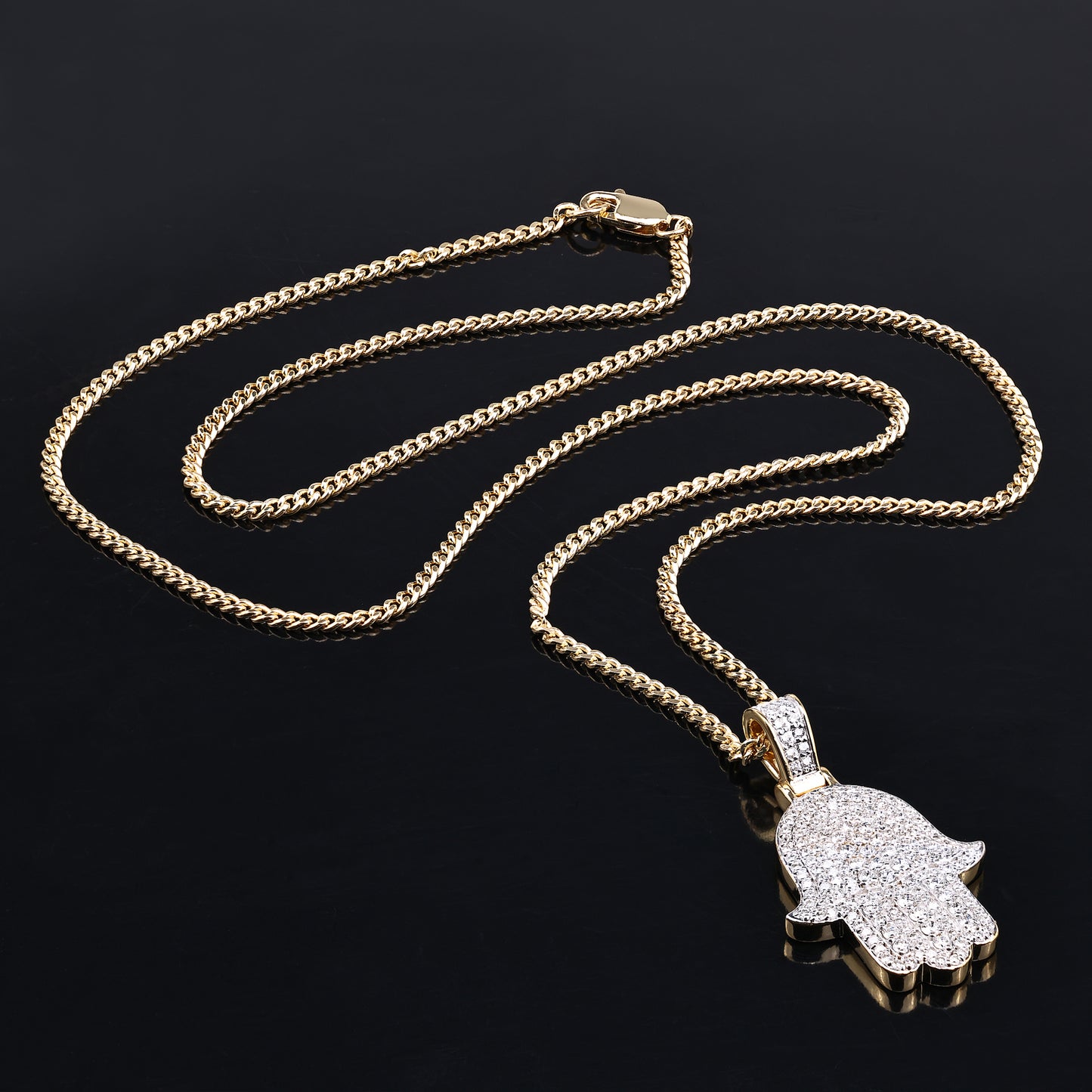 Layered Hamsa Hand Pendant