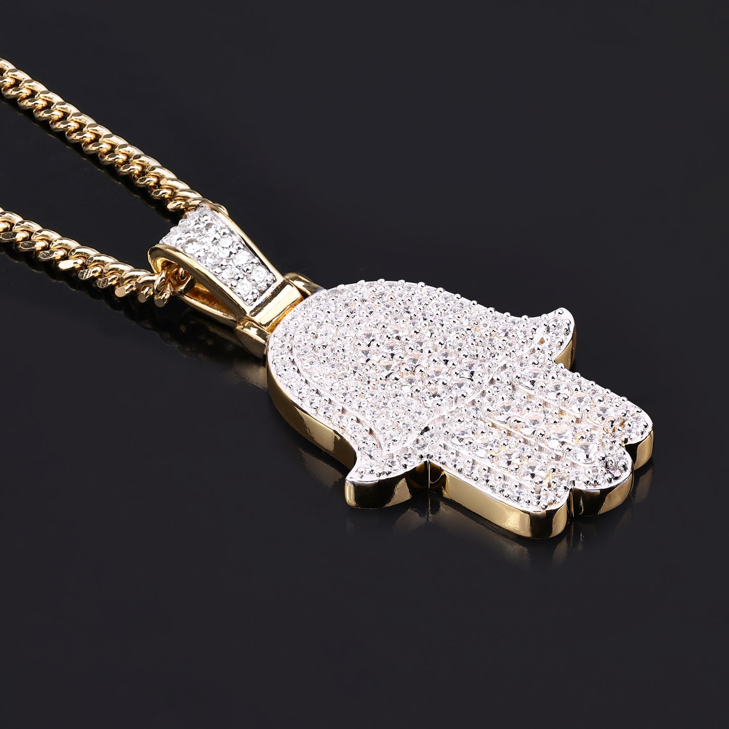 Layered Hamsa Hand Pendant