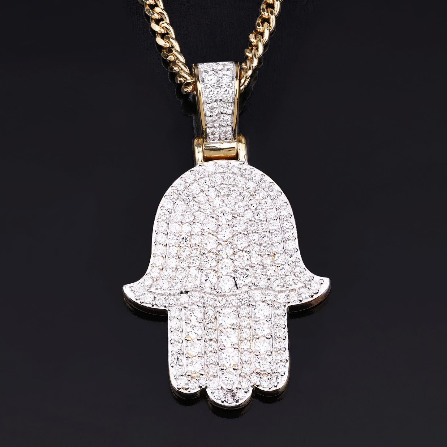 Layered Hamsa Hand Pendant