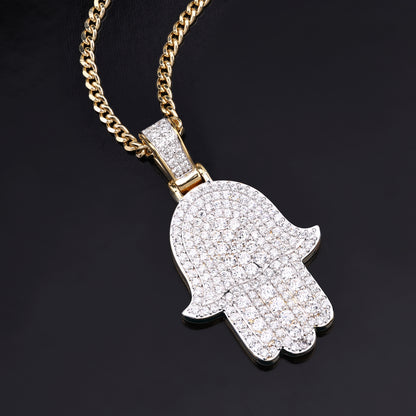 Layered Hamsa Hand Pendant