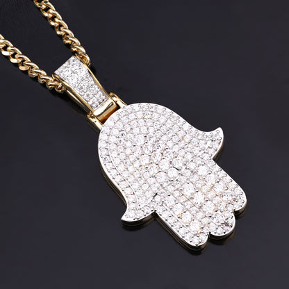 Layered Hamsa Hand Pendant