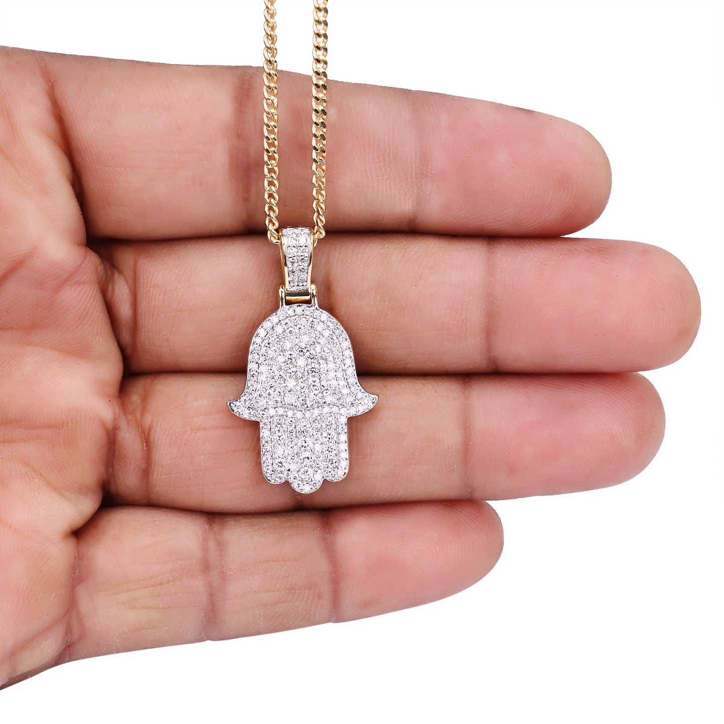 Layered Hamsa Hand Pendant