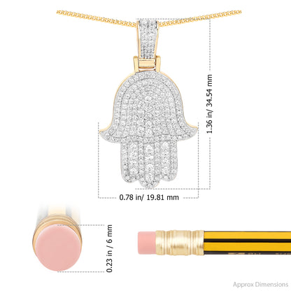 Layered Hamsa Hand Pendant