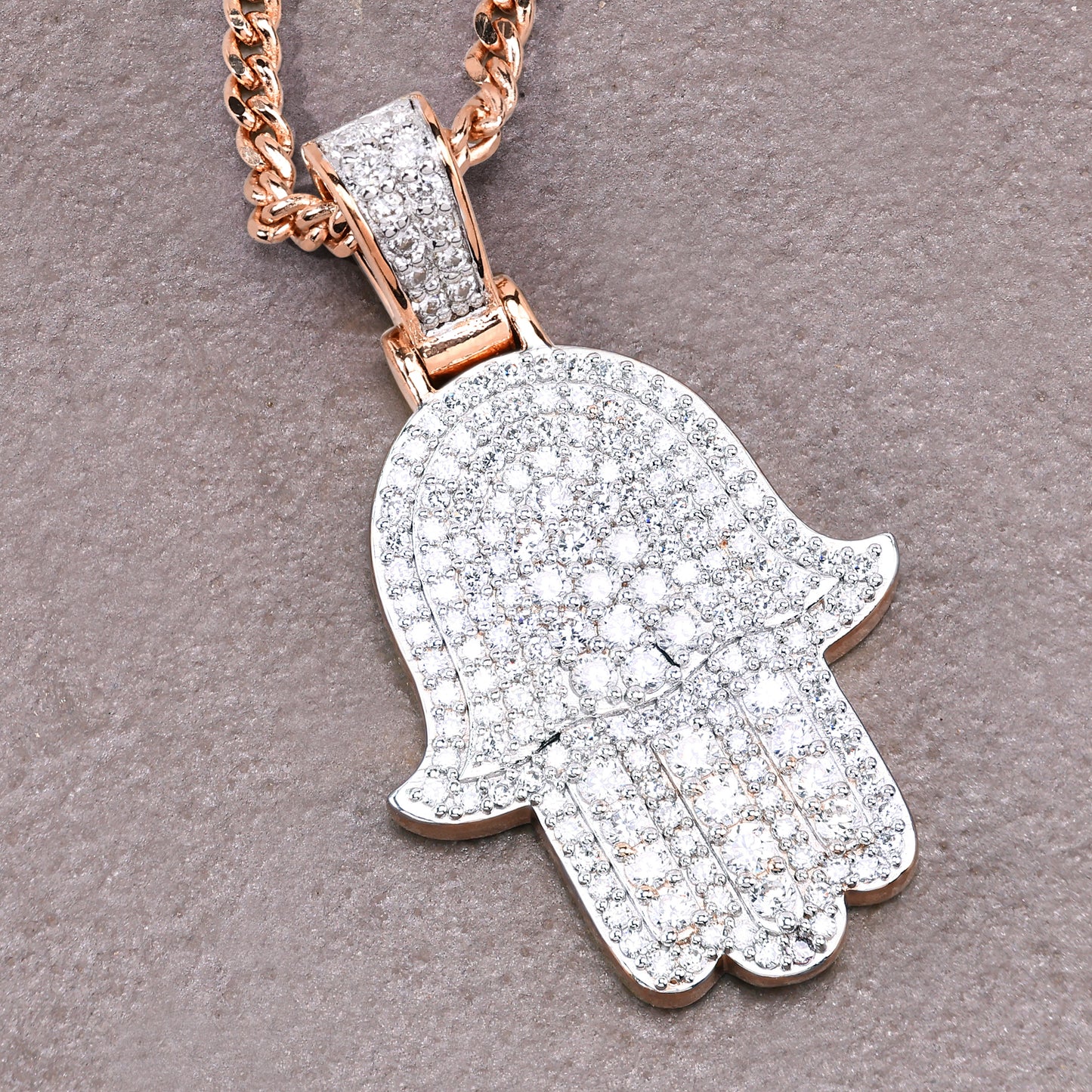 Layered Hamsa Hand Pendant