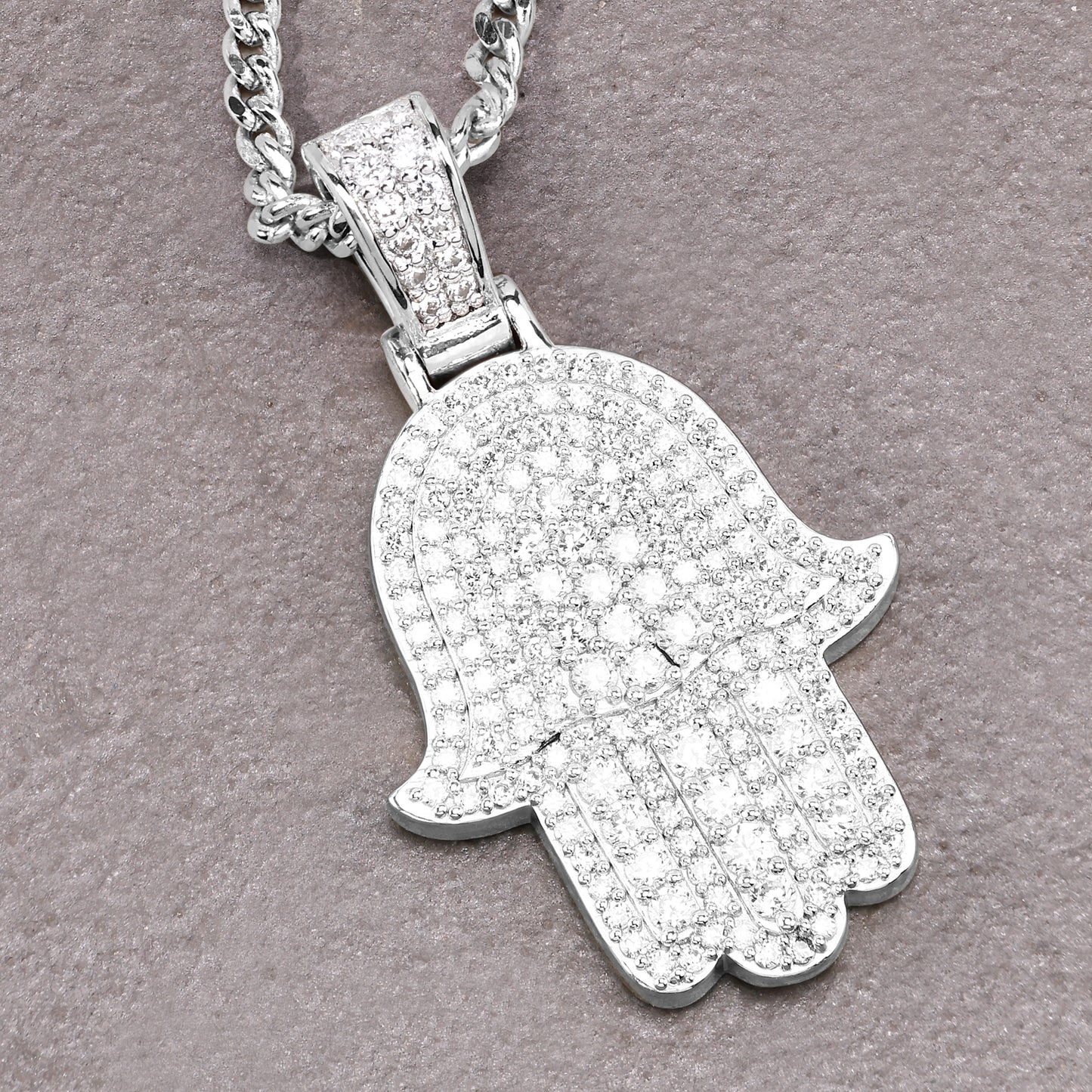 Layered Hamsa Hand Pendant
