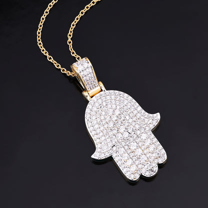 Layered Hamsa Hand Pendant