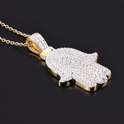 Layered Hamsa Hand Pendant