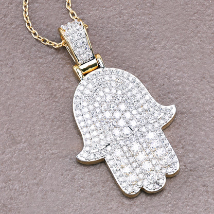 Layered Hamsa Hand Pendant