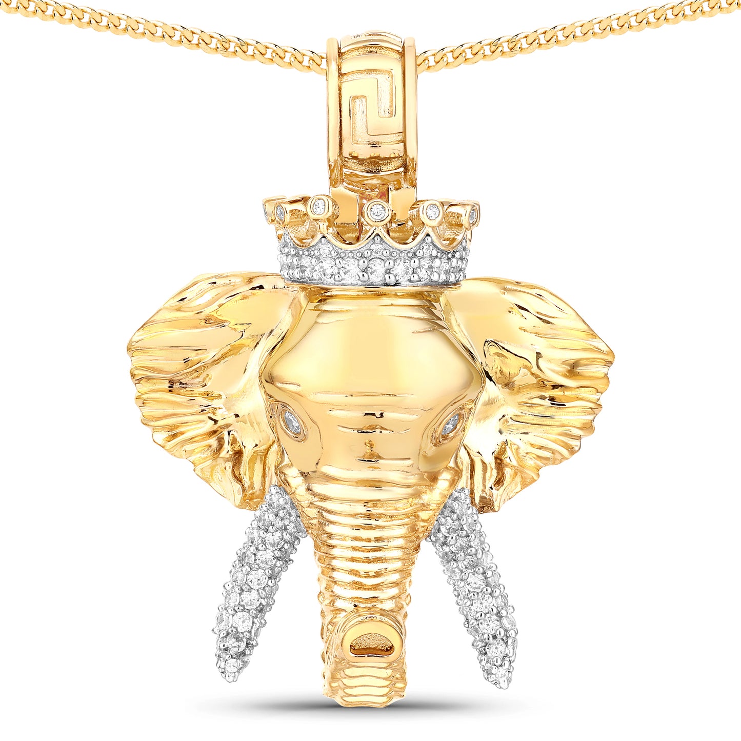 Hip Hop Elephant King Pendant