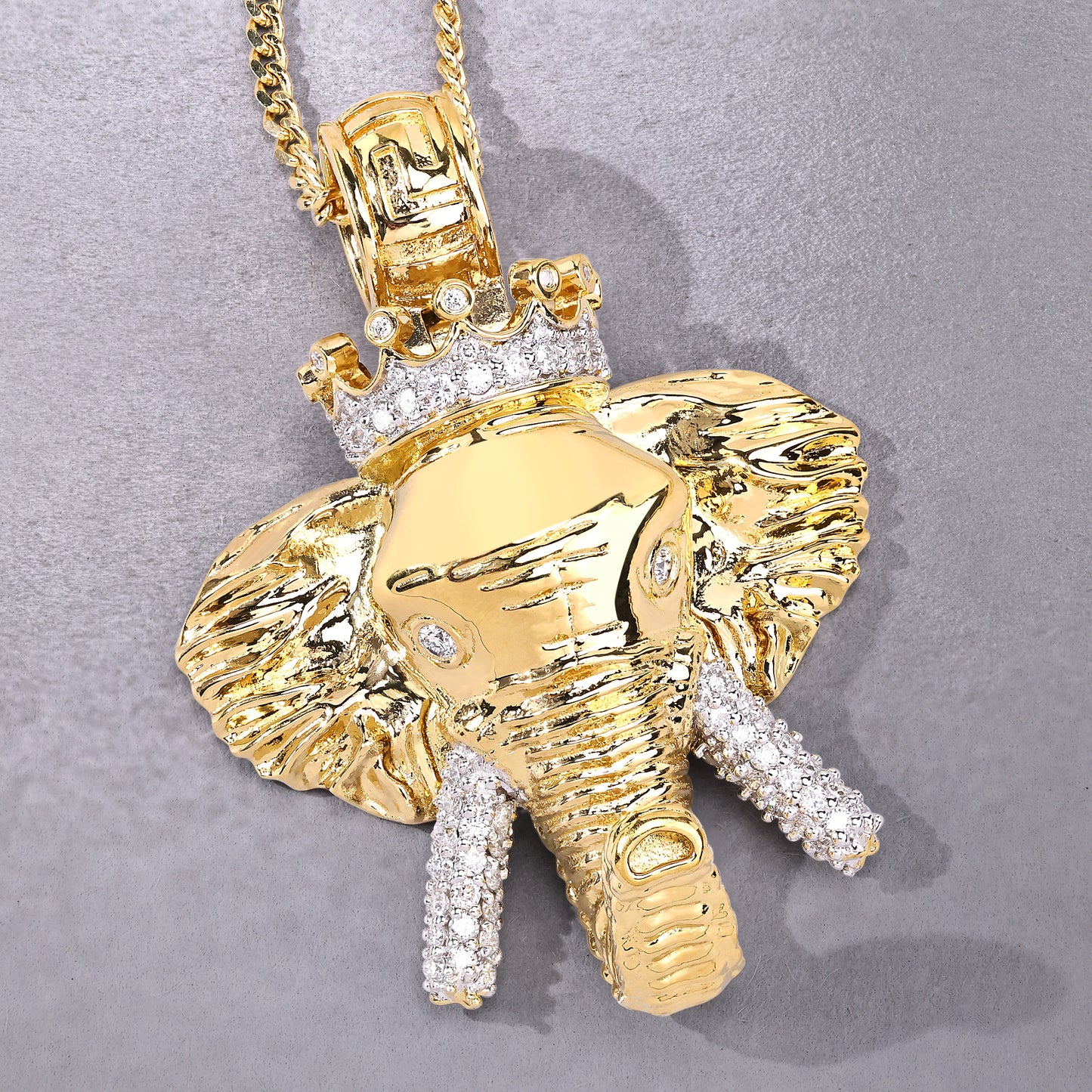 Hip Hop Elephant King Pendant
