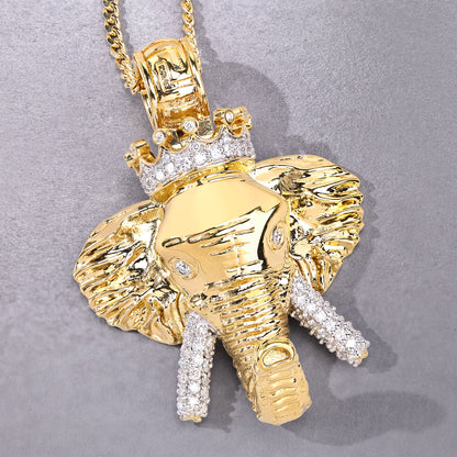 Hip Hop Elephant King Pendant