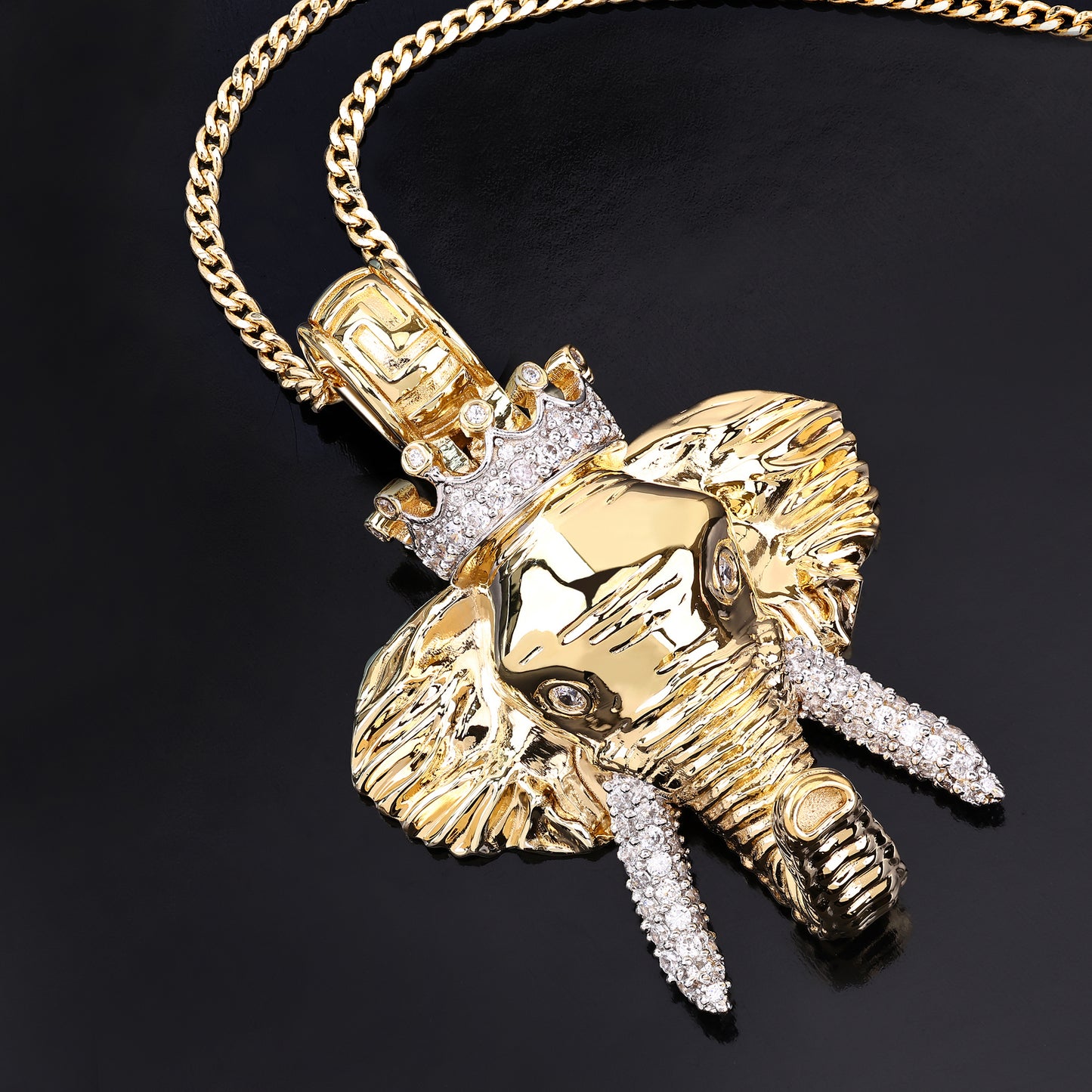 Hip Hop Elephant King Pendant