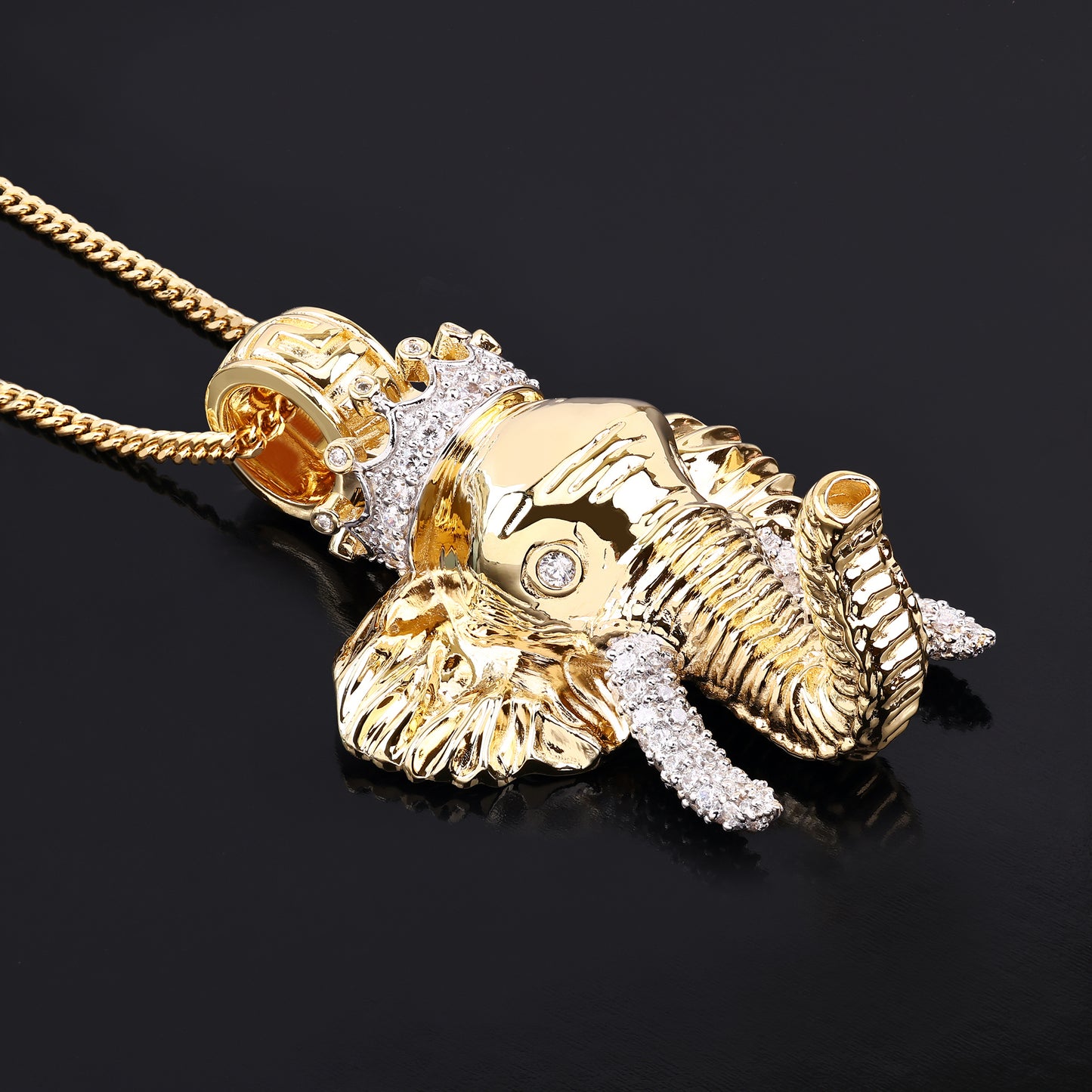 Hip Hop Elephant King Pendant