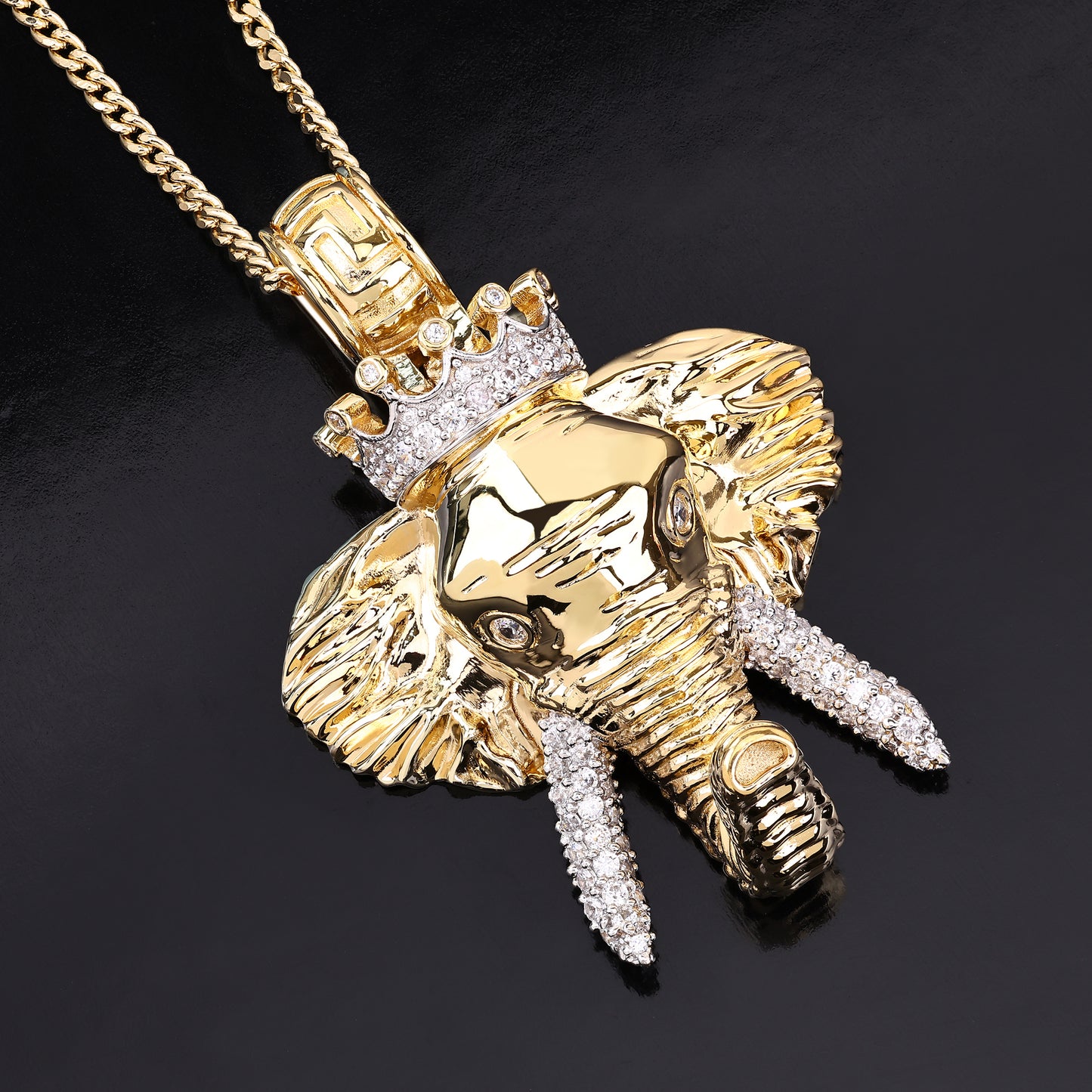 Hip Hop Elephant King Pendant